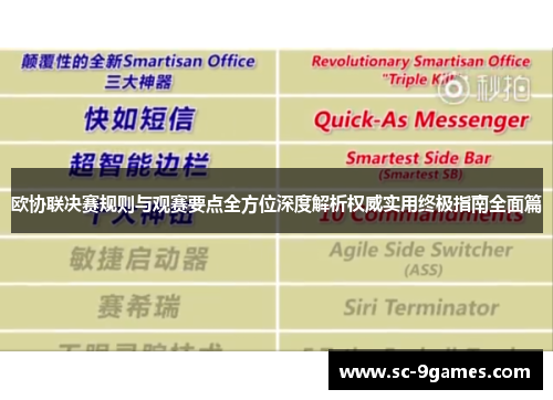 欧协联决赛规则与观赛要点全方位深度解析权威实用终极指南全面篇 欧协联决赛规则与观赛要点全方位深度解析权威实用终极指南全面篇